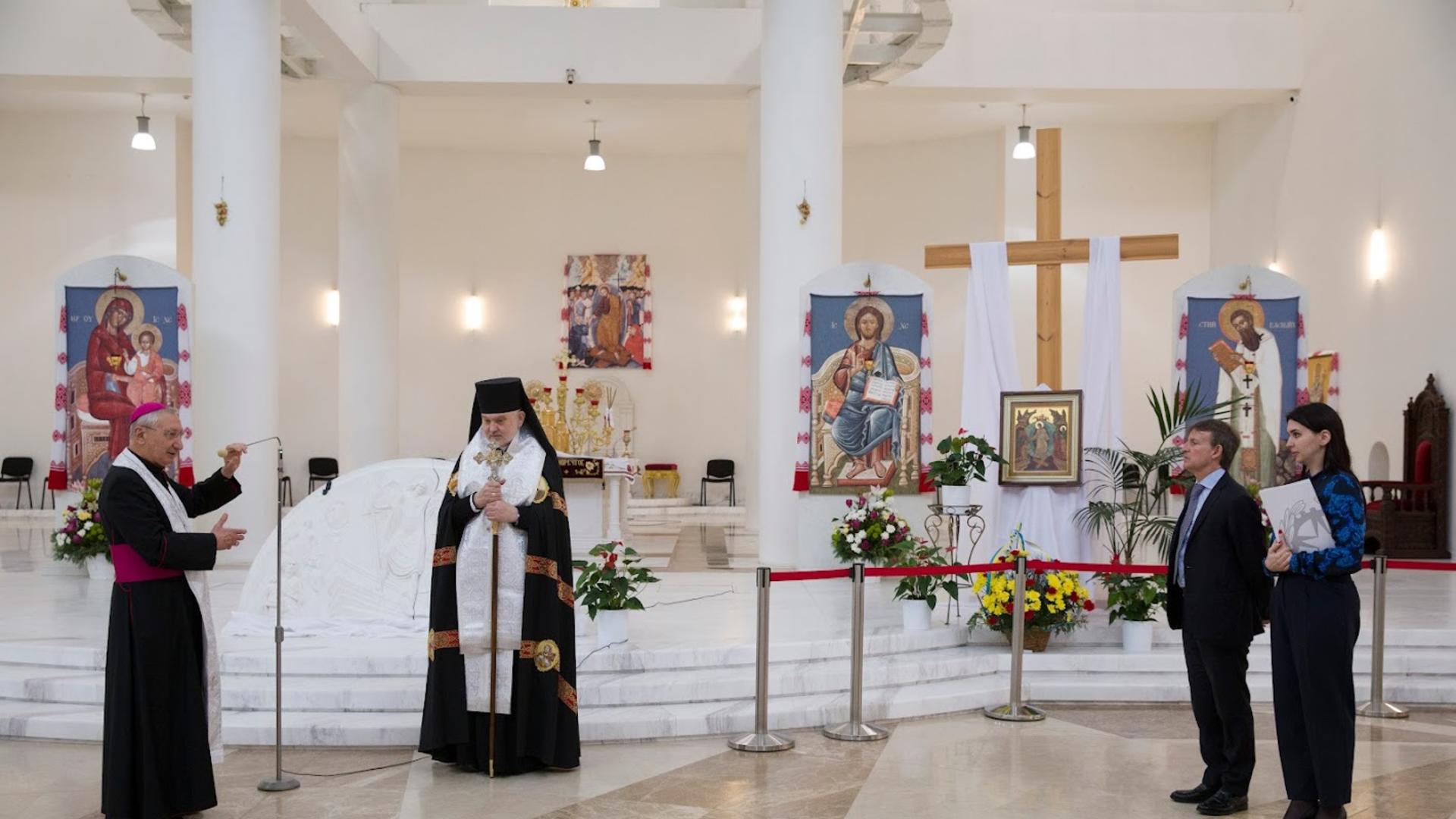 У Патріаршому соборі Воскресіння Христового освятили барельєф Архистратига Михаїла